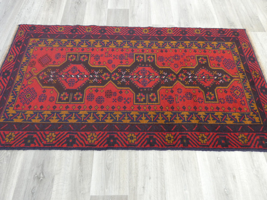 Afghan Hand Knotted Baluchi Rug Size: 192 x 102cm-Baluchi Rug-Rugs Direct