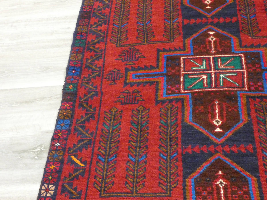 Afghan Hand Knotted Baluchi Rug Size: 204 x 103cm-Baluchi Rug-Rugs Direct