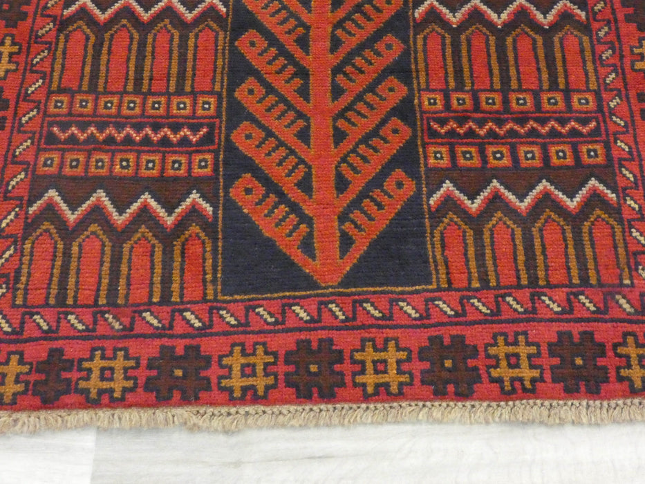 Afghan Hand Knotted Baluchi Rug Size: 200 x 103cm-Baluchi Rug-Rugs Direct