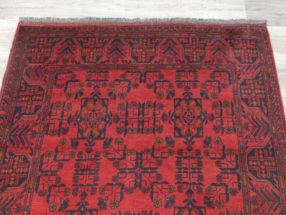 Afghan Hand Knotted Khal Mohammadi Rug Size: 198 x 127cm-Afghan Rug-Rugs Direct