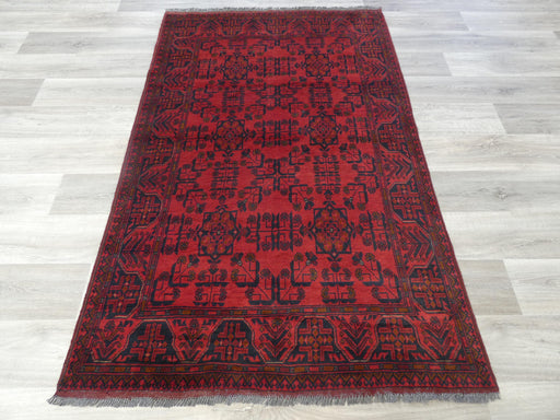 Afghan Hand Knotted Khal Mohammadi Rug Size: 198 x 127cm-Afghan Rug-Rugs Direct