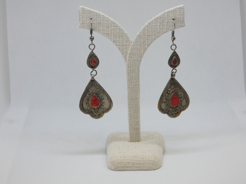 Afghan Earring, Handmade and Traditional-Afghan Accessories Necklace-Rugs Direct