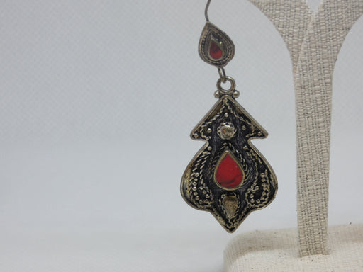 Afghan/Nepalese Tibetan Earring, Handmade and Traditional-Afghan Accessories Necklace-Rugs Direct