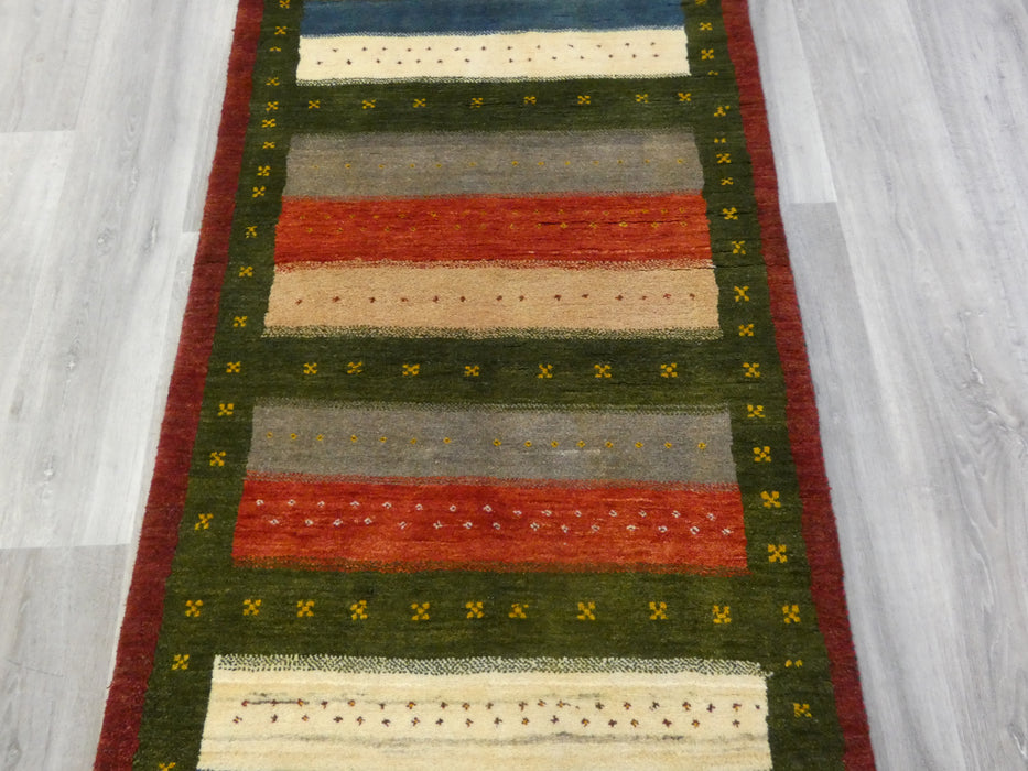 Authentic Persian Hand Knotted Gabbeh Rug Size: 173 x 86cm-Persian Gabbeh Rug-Rugs Direct