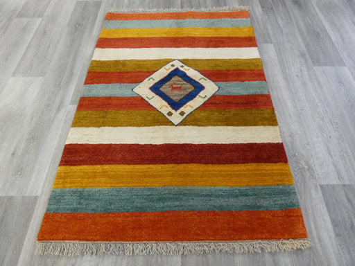 Authentic Persian Hand Knotted Gabbeh Rug Size: 150 x 105cm-Persian Gabbeh Rug-Rugs Direct