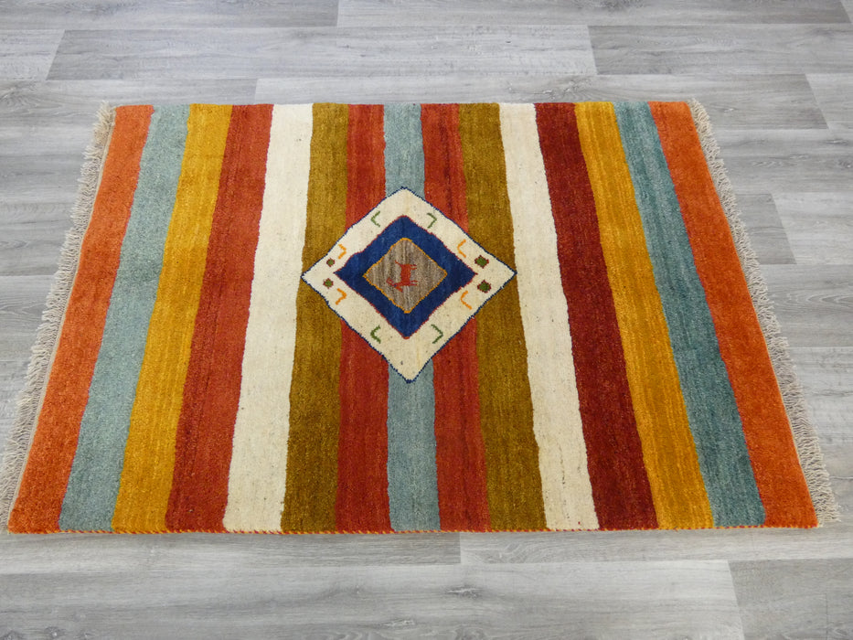 Authentic Persian Hand Knotted Gabbeh Rug Size: 150 x 105cm-Persian Gabbeh Rug-Rugs Direct