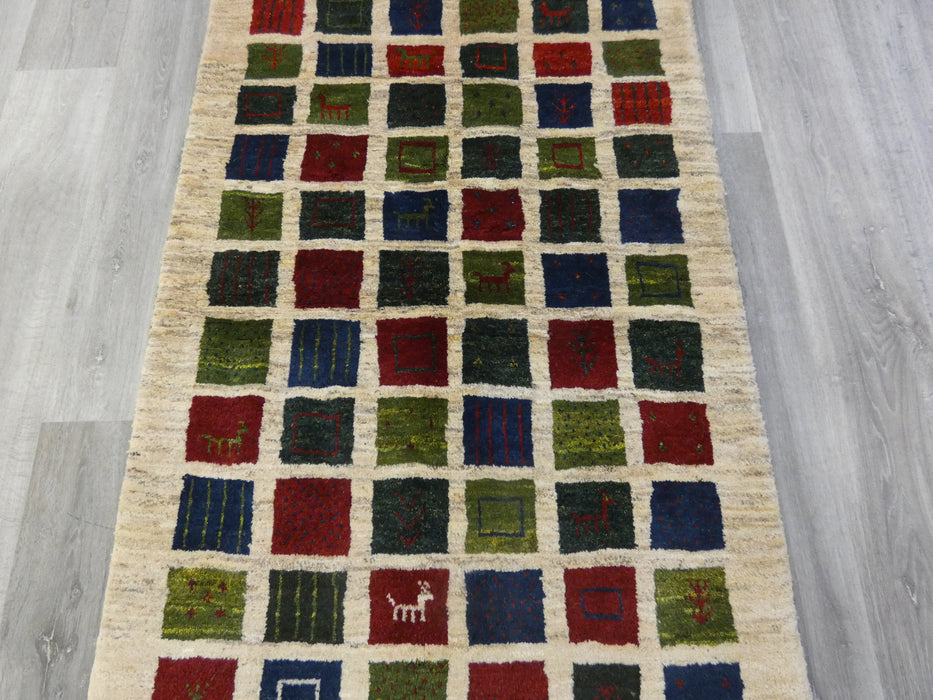 Authentic Persian Hand Knotted Gabbeh Rug Size: 147 x 96cm-Persian Gabbeh Rug-Rugs Direct