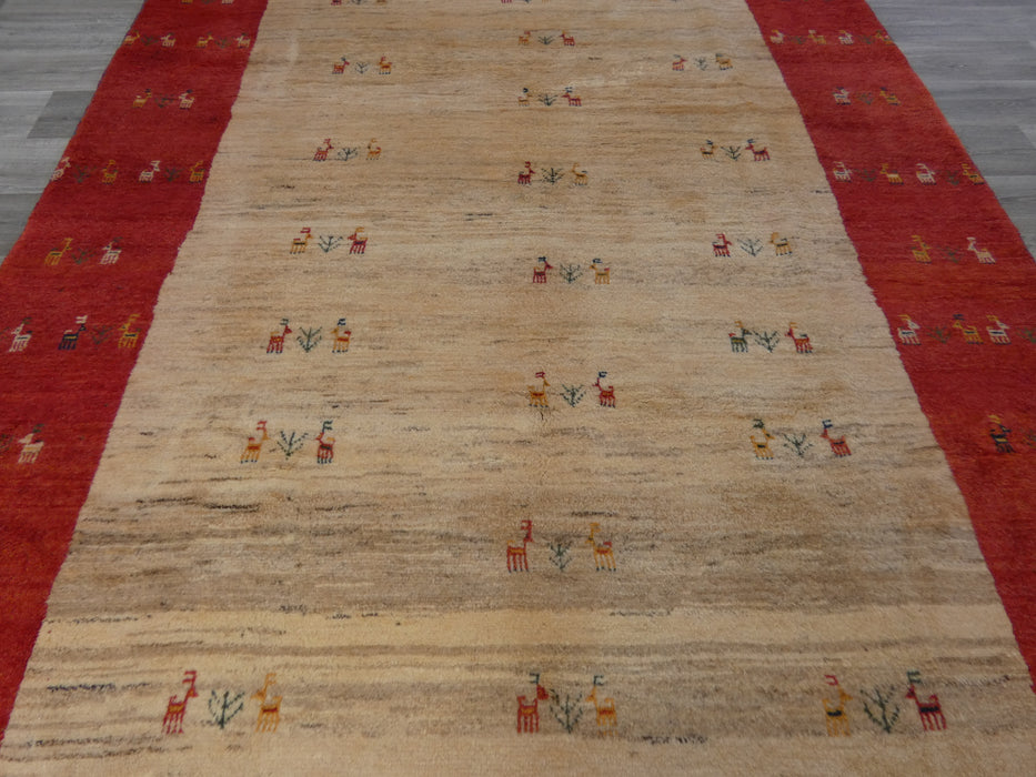 Authentic Persian Hand Knotted Gabbeh Rug Size: 290 x 203cm-Persian Gabbeh Rug-Rugs Direct