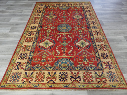 Afghan Hand Knotted Kazak Rug Size: 265 x 183cm-Oriental Rug-Rugs Direct