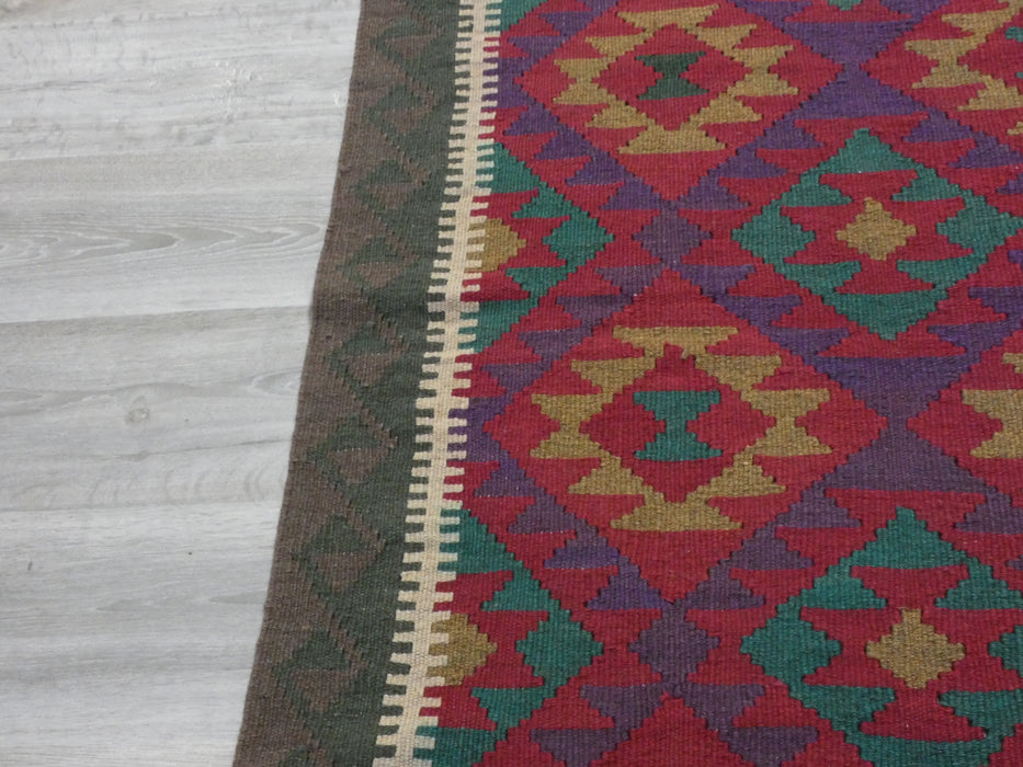 Hand Made Afghan Uzbek Kilim Rug Size: 198 x 100cm-Kilim Rug-Rugs Direct
