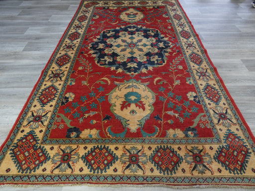 Afghan Hand Knotted Kazak Rug Size: 303 x 180cm-Oriental Rug-Rugs Direct