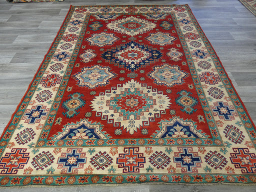 Afghan Hand Knotted Kazak Rug Size: 277 x 206cm-Afghan Rug-Rugs Direct