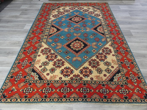 Afghan Hand Knotted Kazak Rug Size: 288 x 205cm-Oriental Rug-Rugs Direct