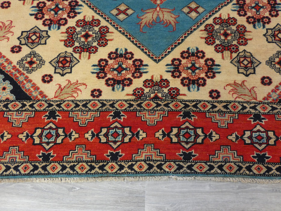 Afghan Hand Knotted Kazak Rug Size: 288 x 205cm-Oriental Rug-Rugs Direct