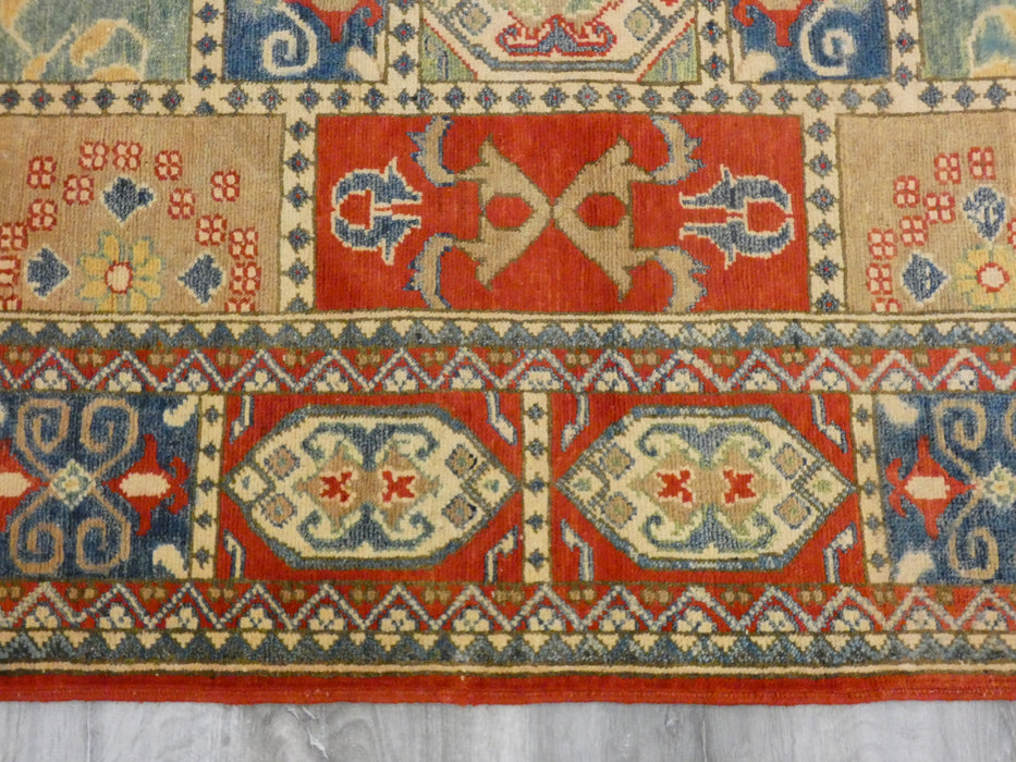 Afghan Hand Knotted Kazak Rug Size: 201 x 152cm-Afghan Rug-Rugs Direct