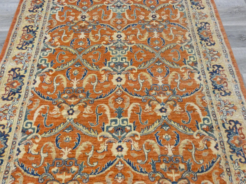 Afghan Hand Knotted Choubi Rug Size: 203cm x 141cm-Afghan Rug-Rugs Direct