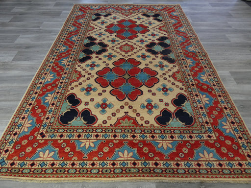 Afghan Hand Knotted Kazak Rug Size: 296 x 201cm-Oriental Rug-Rugs Direct