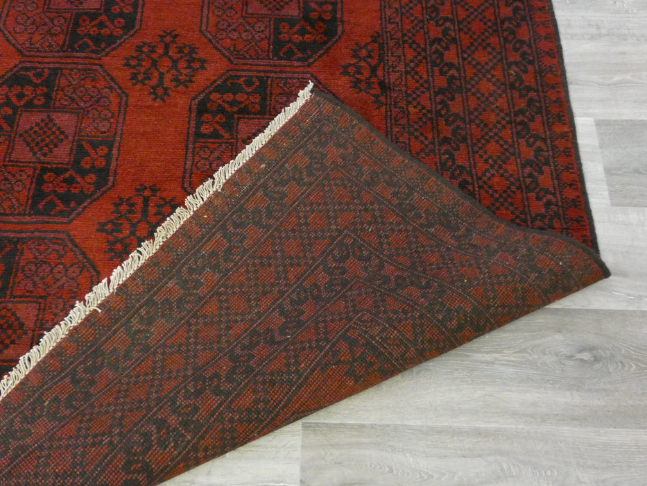 Afghan Hand Knotted Turkman Rug Size: 298 x 201cm-Afghan Rug-Rugs Direct