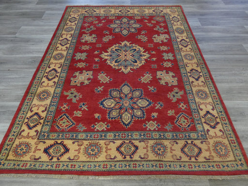 Afghan Hand Knotted Kazak Rug Size: 234 x 175cm-Oriental Rug-Rugs Direct
