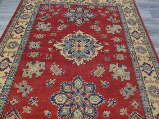 Afghan Hand Knotted Kazak Rug Size: 234 x 175cm-Oriental Rug-Rugs Direct