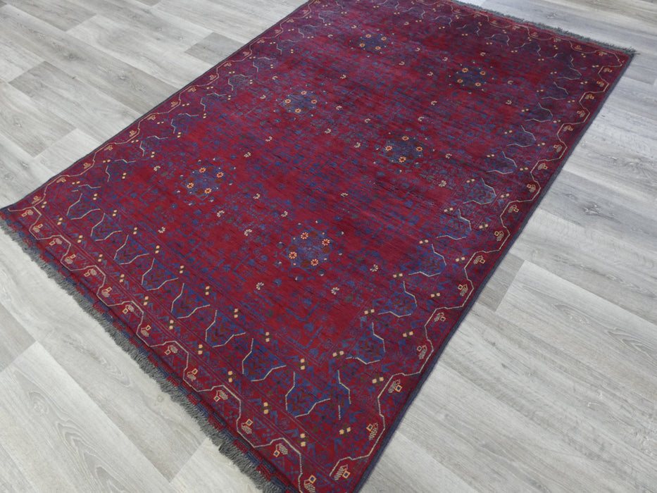 Afghan Hand Knotted Khal Mohammadi Rug Size: 196 x 142cm-Afghan Rugs-Rugs Direct
