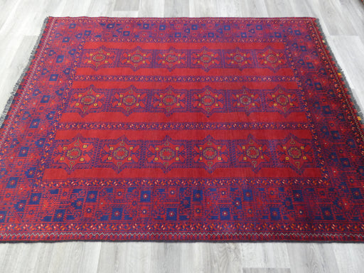 Afghan Hand Knotted Khal Mohammadi Rug Size: 198 x 152cm-Afghan Rugs-Rugs Direct