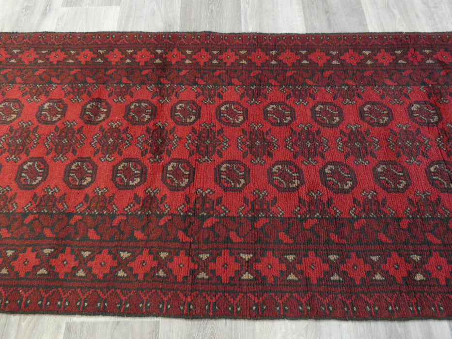 Afghan Hand Knotted Turkman Runner Size: 285 x 78cm-Afghan Runner-Rugs Direct