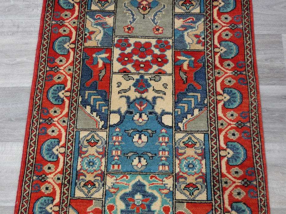 Afghan Hand Knotted Kazak Runner Size: 301 x 77cm-Kazak Rug-Rugs Direct