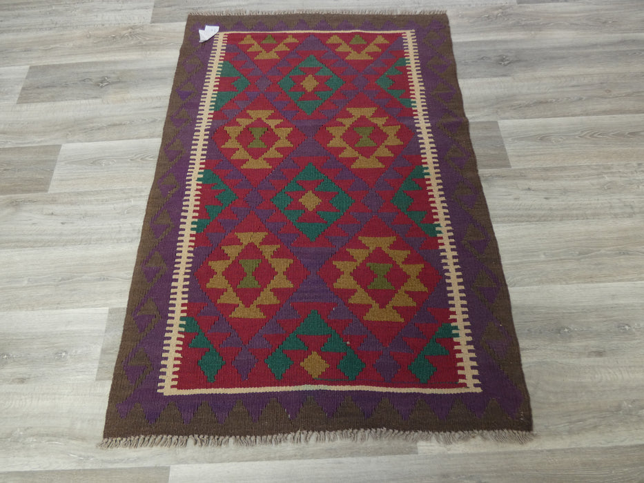 Hand Made Afghan Uzbek Kilim Rug Size: 155 x 102cm-Kilim Rug-Rugs Direct