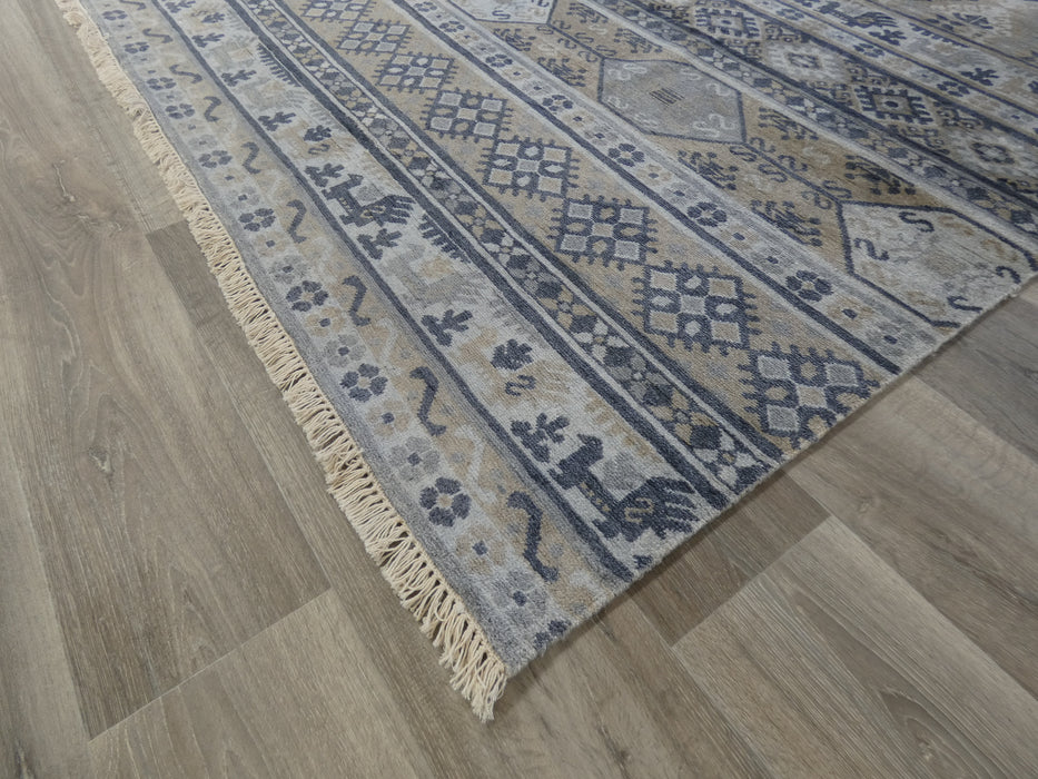 Bamboo Silk Hand Knotted Aztec Design Rug Size: 205 x 288cm-Vintage Rug-Rugs Direct