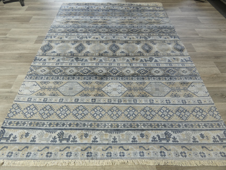 Bamboo Silk Hand Knotted Aztec Design Rug Size: 205 x 288cm-Vintage Rug-Rugs Direct