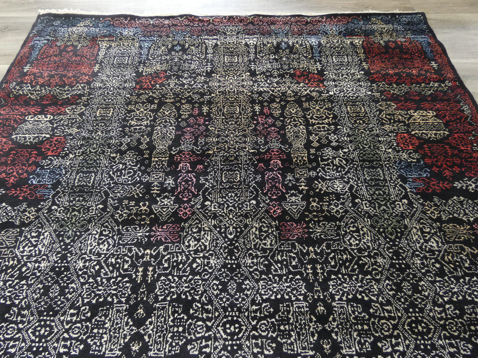 Bamboo Silk & NZ Wool Hand Knotted Vintage Design Rug Size: 208 x 304cm-Vintage Rug-Rugs Direct
