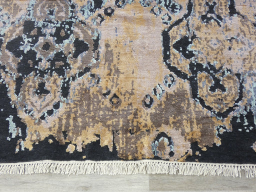Bamboo Silk & NZ Wool Hand Knotted Erased Design Rug Size: 205 x 298cm-Modern Rug-Rugs Direct