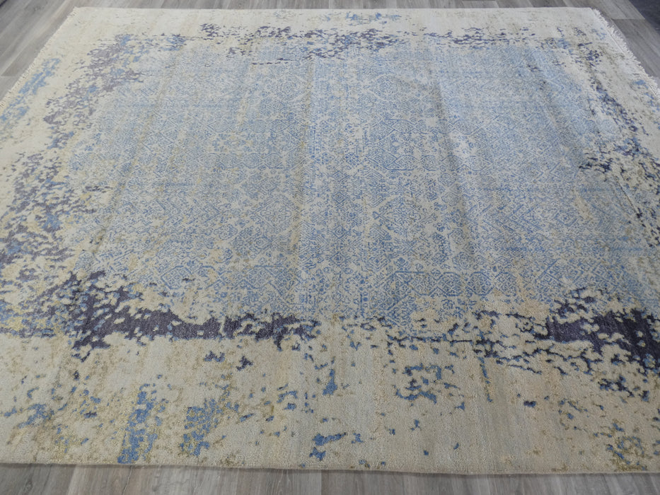 Spectacular Bamboo Silk & NZ Wool Hand Knotted Erased Design Rug Size: 235 x 300m-Bamboo Silk-Rugs Direct