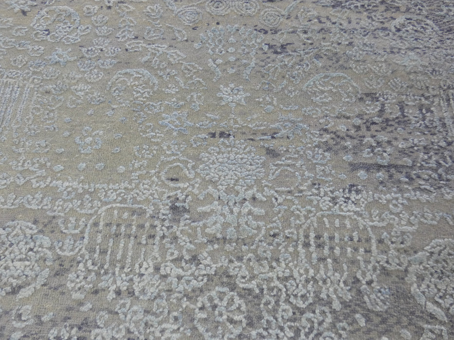 Bamboo Silk and Nz Wool Hand Knotted Erased Design Rug Size: 242 x 301cm-Bamboo Silk-Rugs Direct