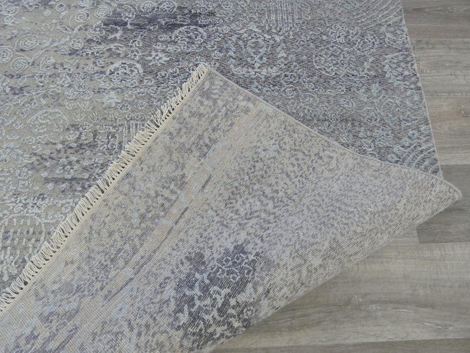 Bamboo Silk and Nz Wool Hand Knotted Erased Design Rug Size: 242 x 301cm-Bamboo Silk-Rugs Direct