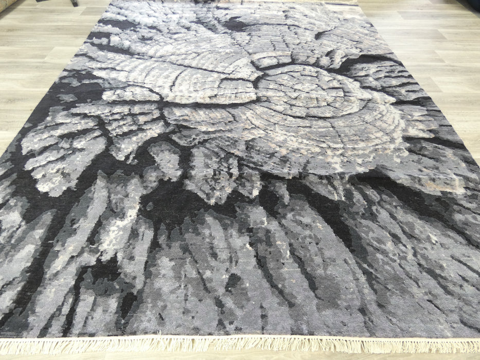 Bamboo Silk and Nz Wool Hand Knotted Tree Trunk Design Rug Size: 246 x 304cm-Bamboo Silk-Rugs Direct