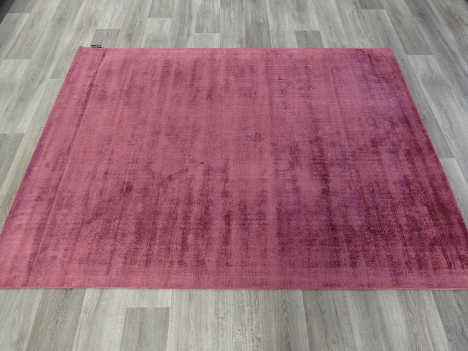 Rouge Colour Hand Loomed Bamboo Silk Look Rug-Bamboo Silk-Rugs Direct