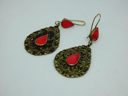 Afghan Earring, Handmade and Traditional - Rugs Direct