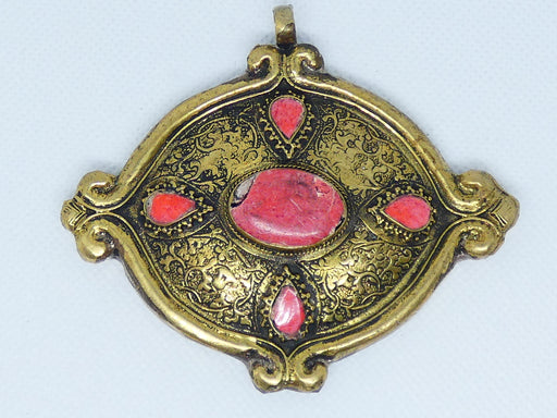 Afghan Kuchi Necklace Pendant, Handmade and Traditional - Rugs Direct