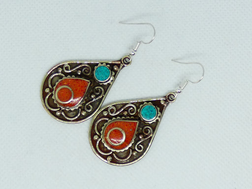 Nepalese Earring, Handmade and Traditional - Rugs Direct