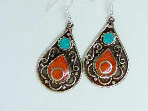 Nepalese Earring, Handmade and Traditional - Rugs Direct