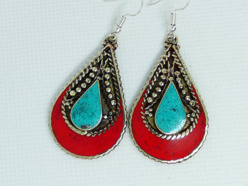 Nepalese Earring, Handmade and Traditional - Rugs Direct