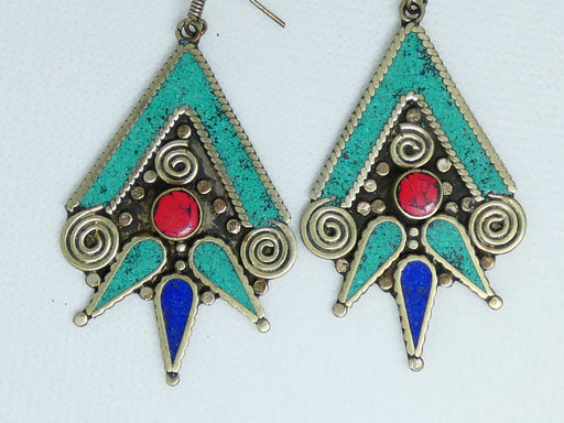 Nepalese Earring, Handmade and Traditional - Rugs Direct