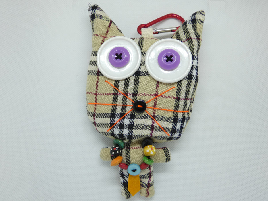 Fabric Cat Doll Toy Keyring with Reusable Folding Shopping Bag - Rugs Direct