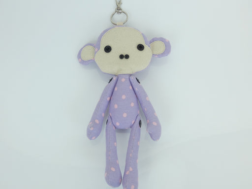 Fabric Monkey Doll Toy Keyring with Reusable Folding Shopping Bag - Rugs Direct