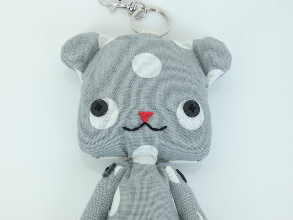 Fabric Teddy Bear Doll Toy Keyring with Reusable Folding Shopping Bag - Rugs Direct