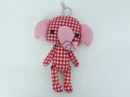 Fabric Elephant Doll Toy Keyring with Reusable Folding Shopping Bag - Rugs Direct