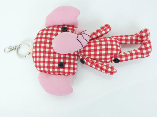 Fabric Elephant Doll Toy Keyring with Reusable Folding Shopping Bag - Rugs Direct