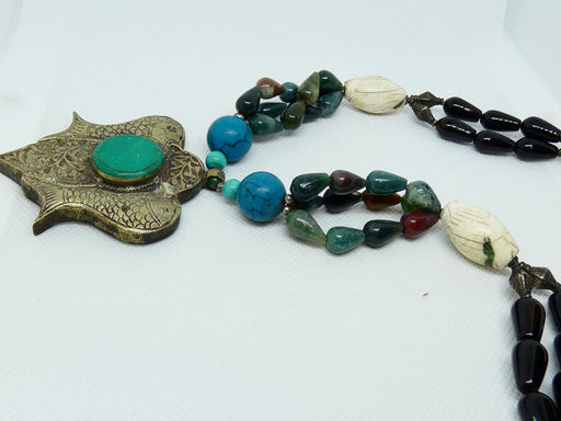 Afghan multilayer seed beads Necklace, Handmade and Traditional - Rugs Direct